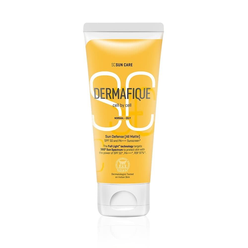 

@ Dermafique Sun Defense All Matte SPF 50 PA +++ Sunscreen 50g