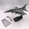 Diecast 1/72 Scale F16D Fighter with 2 Display Stand Desktop Decoration Plane Model for Home