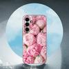 Elegant Pink Flower Peony For Samsung Galaxy S25 S24 S23 Ultra S22 S21 Plus S20 Black Soft Silicone Protective Case