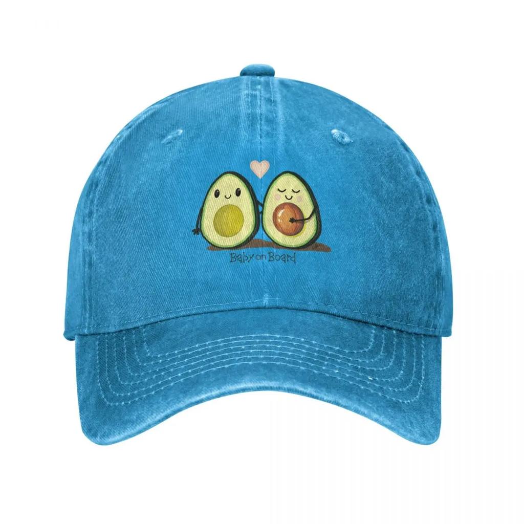 Baby on Board Avocado Couple Baseball Cap Streetwear foam party Hat GentleUnisex Hat fashionable Unisex Hats Womens