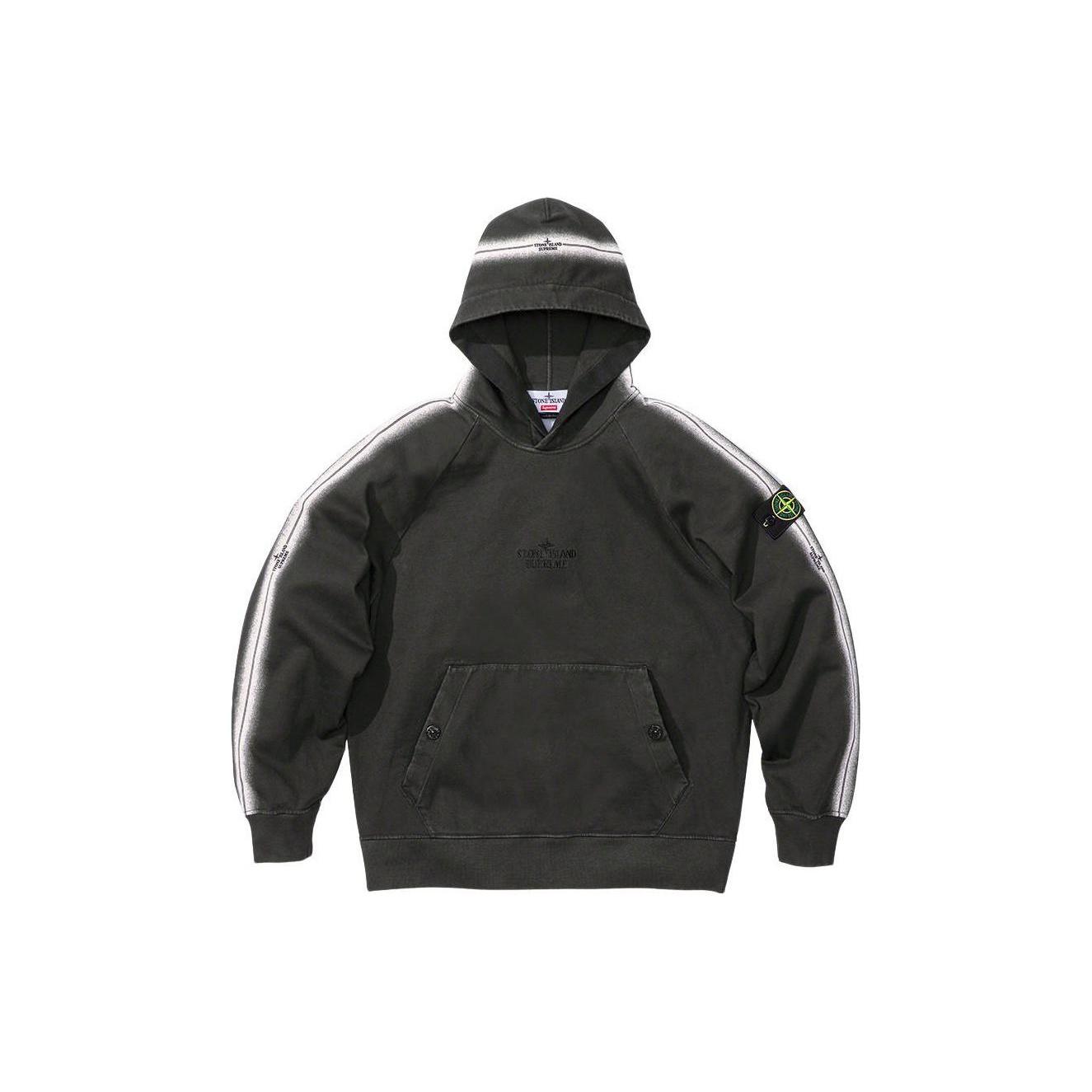 Supreme x Stone Island Svītrains Hūdijs