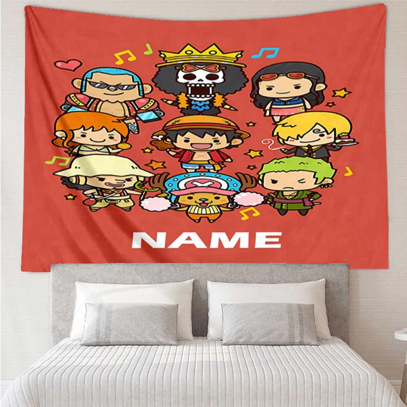 Custom Name One Piece Print Tapestry, Backdrop, Easy Setup, Ideal for Bedroom, Office & Living Room, with Aesthetic Wall Hanging Decor.