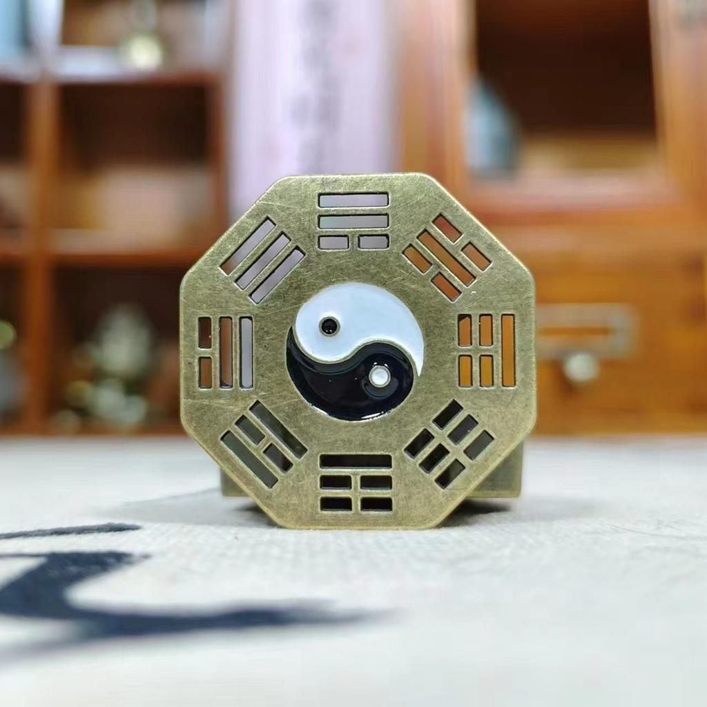 The Eight Diagrams Sandalwood Incense Stove, Mini Incense Stove, Indoor Incense Pan Incense Tray Ornament