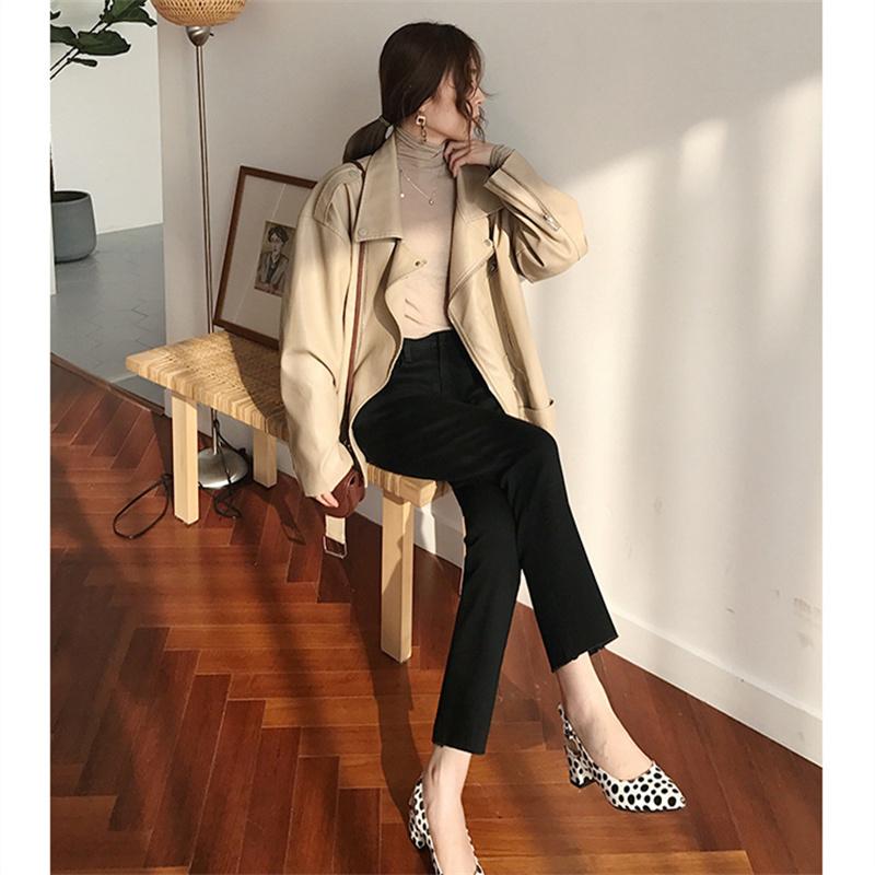 2022 Autumn Winter Jeans Korean stytle Women High Waist Jean Retro Design Slim Flare Denim Trousers Elegant Harajuku All-match
