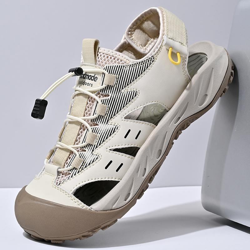 Fashion Non-Slip Male Sandaly Summer Athletic Sports Mens Sandals Outdoor Trekking Walking Shoes Closed Toe Slippers Simple Beach Shoes