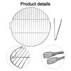 1 Pcs Stainless Steel Round Grill Grate With Handle For Weber 7432 And 57 Cm Grills For Fish Shrimp Cook Accessories Outdoor