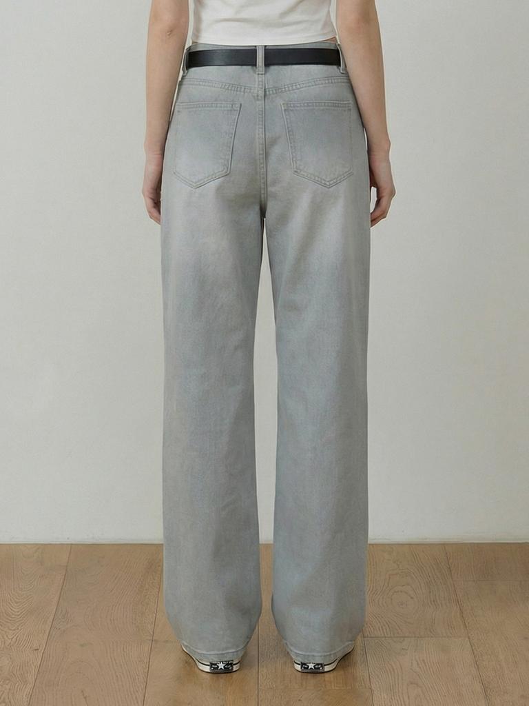 Kkomma Cmj13 Soft Khaki Wide Straight Pants