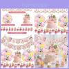 Farm Animal Birthday Party Banner And Balloon Decor Set With Paper Flags For Kids Celebration