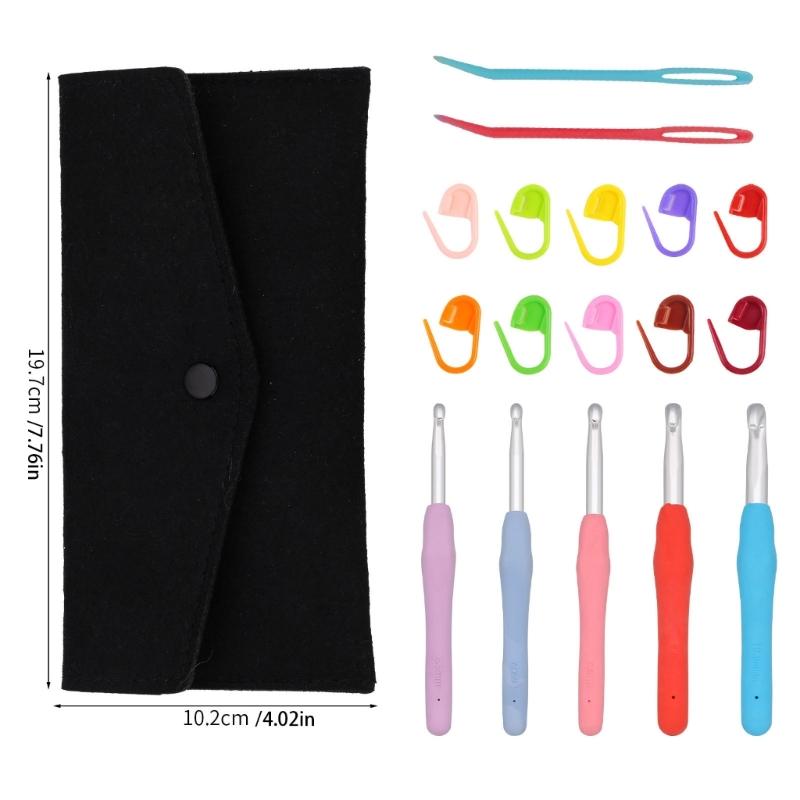 Crochet Hook Set Stitching Markers Knitting Needle Knitting Markers Large Eye Sewing Needle Knitting Accessories