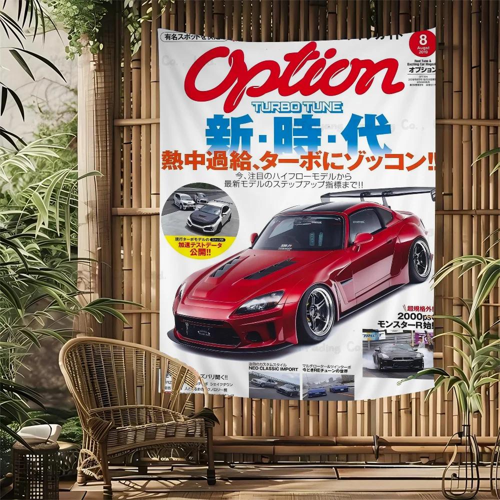 Car Poster Motorsport GTR Sport Cars Chart Tapestry Home Decoration Hippie Bohemian Decoration Divination Wall Hanging Decor