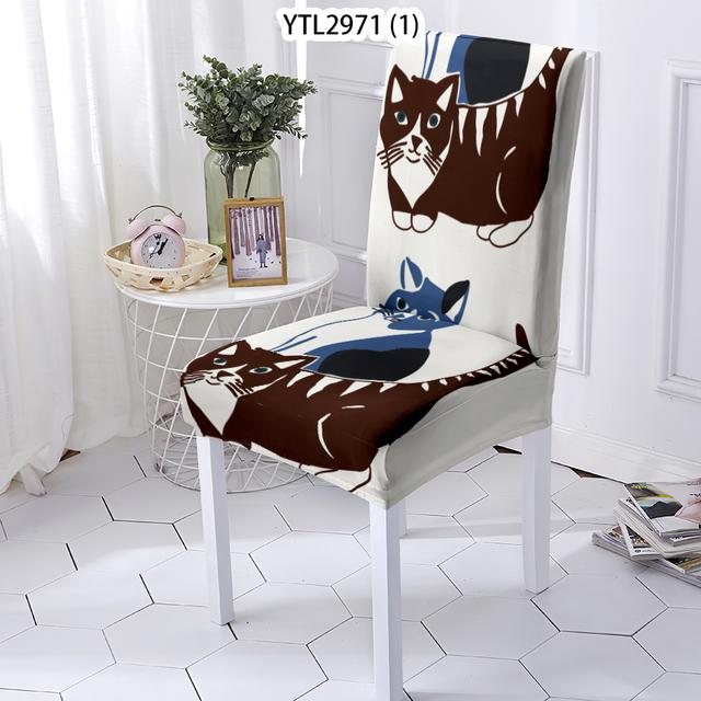 

Новые чехлы на стулья для столовой в мультяшном стиле с изображением животных, эластичные чехлы на стулья для столовой, чехлы на стулья для столовой с принтом динозавров 1PCS