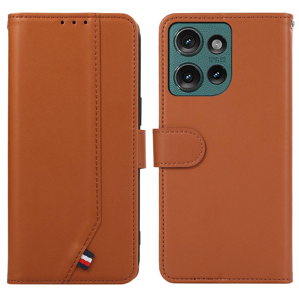 

Чехол-книжка из кожи для Motorola Edge 50 5G с блокировкой RFID A