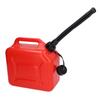 Gas Can 5L 1.3 Gallon ABS Leakage Free Red Portable Gasoline Container with 27cm Outlet Pipe and