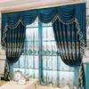 2PCS European-style Chenille Embroidered Thickening Blackout Curtains High-grade Living Room Bedroom Balcony Floor-to-ceiling Windows Nordic Curtains