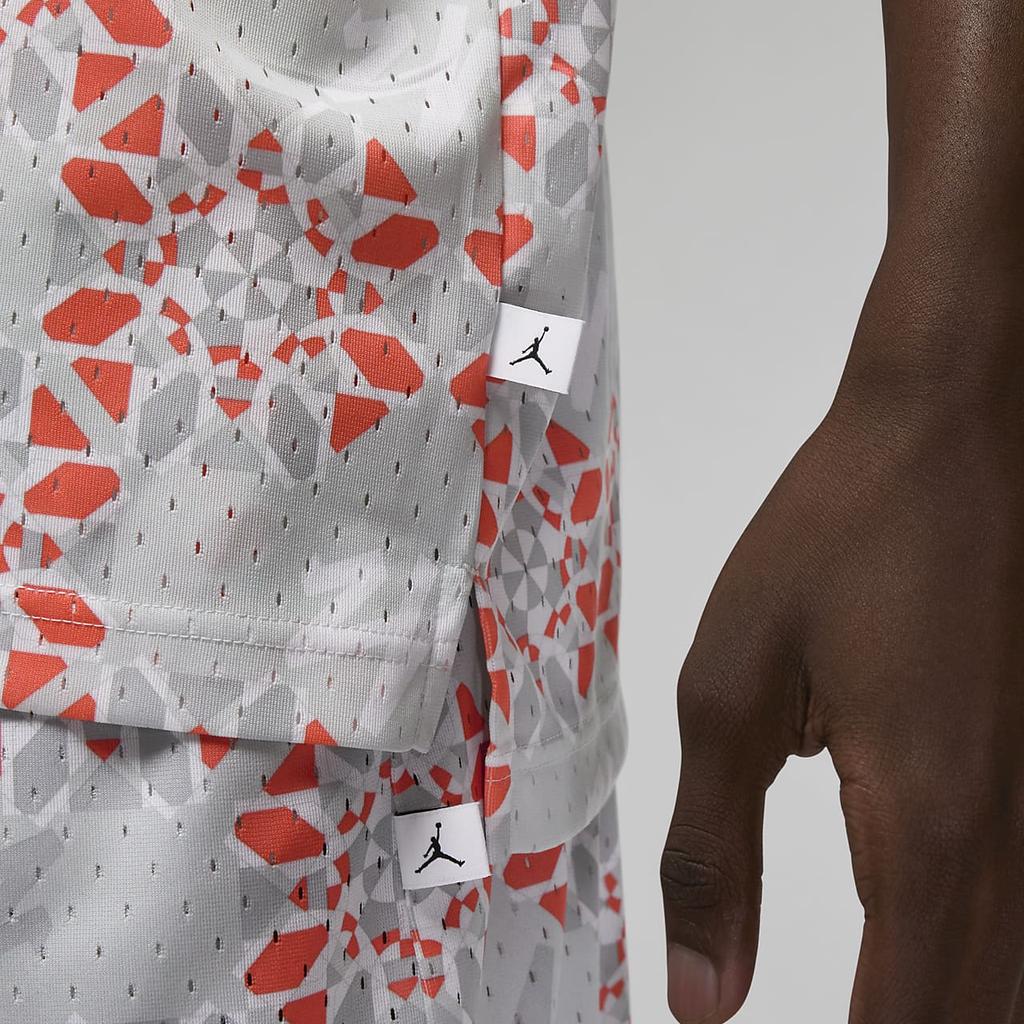 Nike Zion Allover Logo Print Crew Neck Sleeveless Breathable Tank Top Men Tops Silver FB8161-025