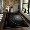 Basketball Court Pattern Black Carpet for Bedroom or Living Room Suitable for use as an anti-slip for living room bedroom sofas