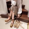 French small fragrant Mary Jane shoes thick heel low heel shoes tie lace-up gentle evening shoes new Chinese single shoes fairy shoes