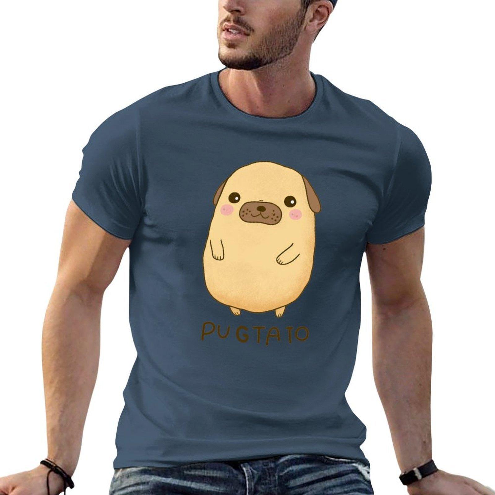 Pugtato Tshirt Casual Basic Short Sleeve Tshirt S