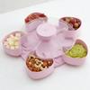 with Lid Divided Serving Tray Rotating Design Spinning Compartment Platter  for Snacks
