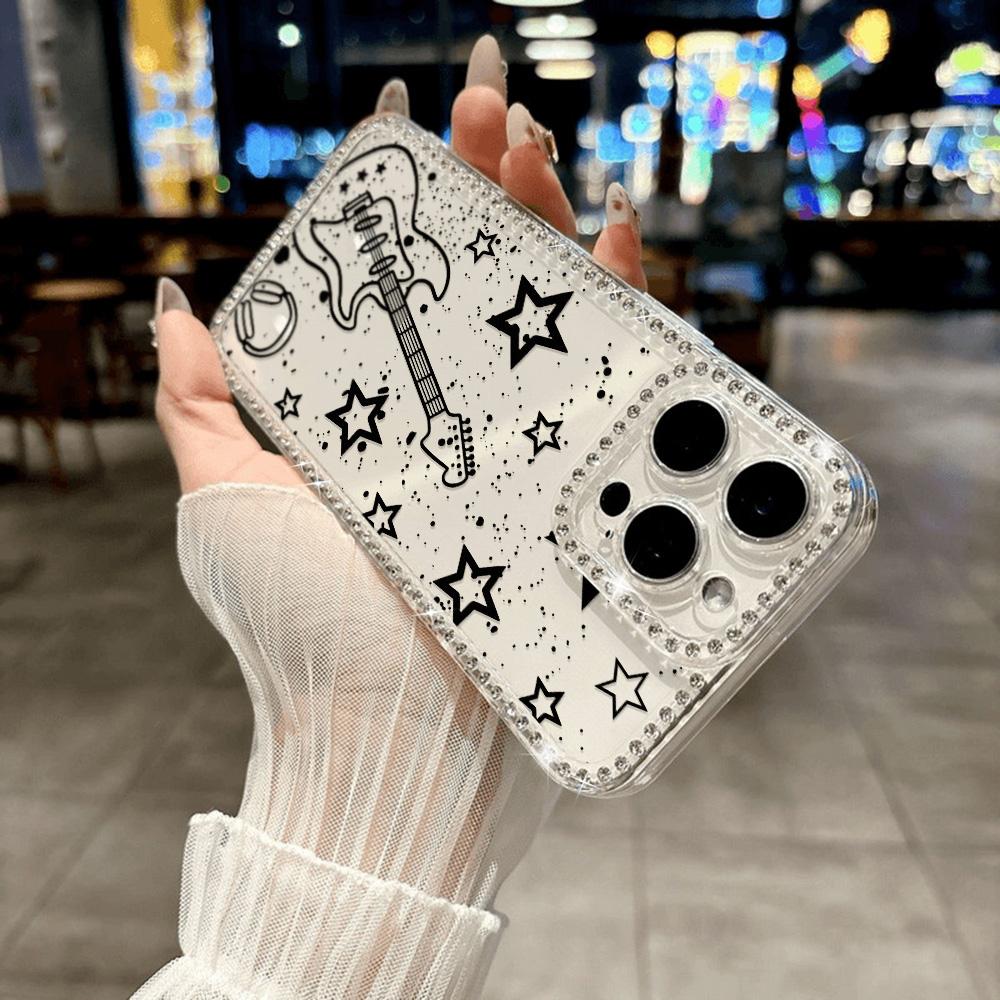 Bracelet Chain Phone Case For iPhone 17 16 15 13 14 for 17Air 17 12 14 16 Pro 17 14 16 Pro Max Sparking Diamond Cute Pattern Hard Cover With Lanyard