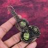 Copper Stichtite Gemstone Pendant Handmade Copper Wire Wrapped Guitar Jewelry