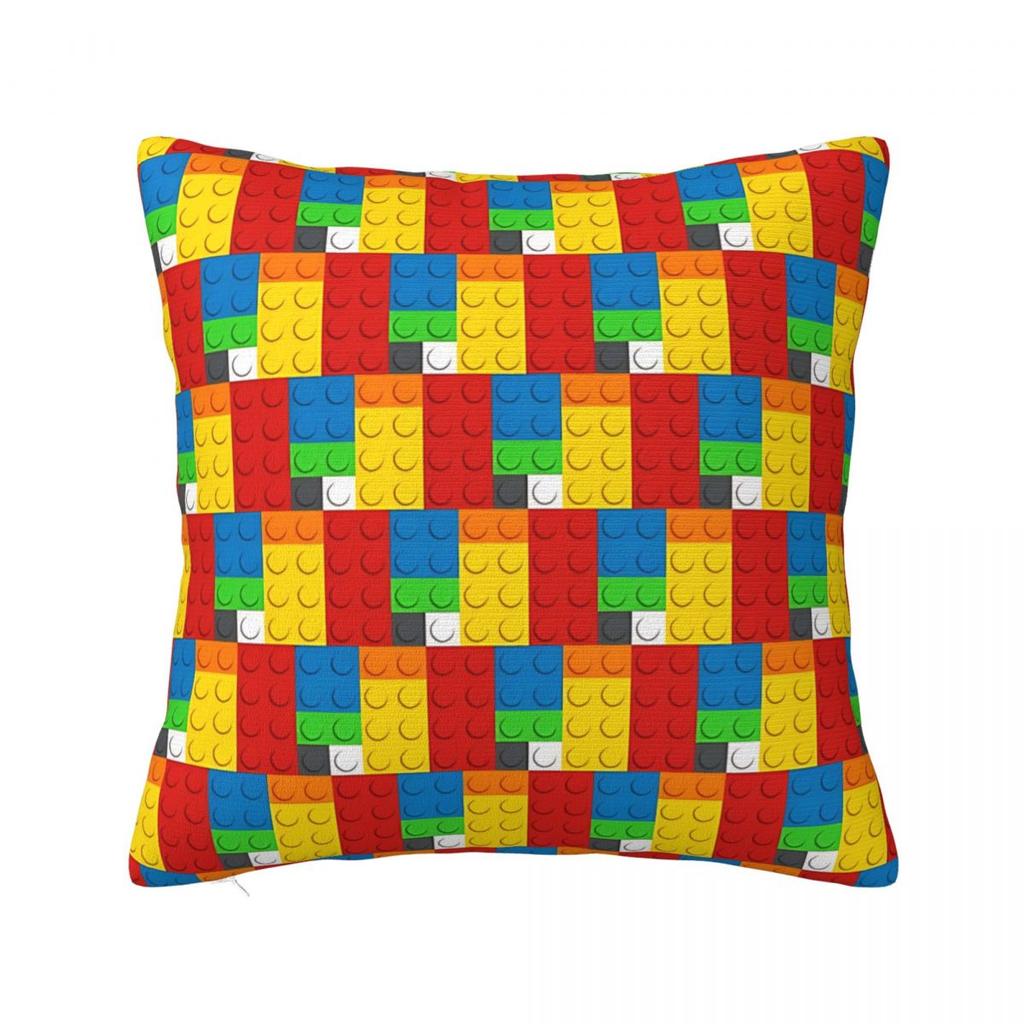 Building Blocks Loads Of Bricks Blue Square Pillow Cases Cushion Covers Awesome Polyester Decor Pillowcover for Car 18x18