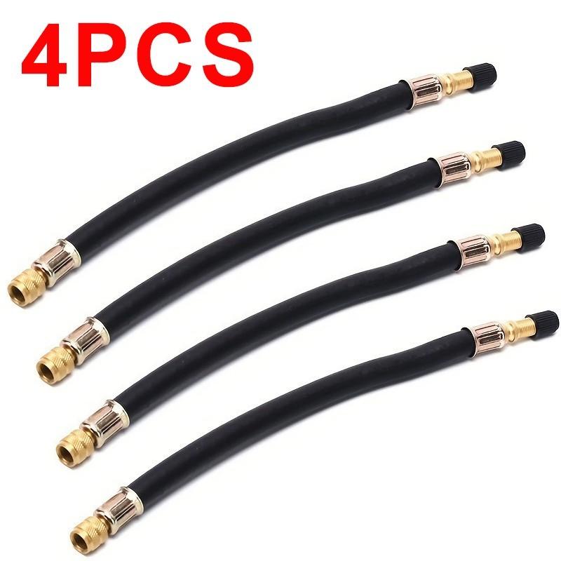 4Pcs 8" 210mm Flexible Tyre Valve Extensions Adapters for Car Motorbike Quad Trailer