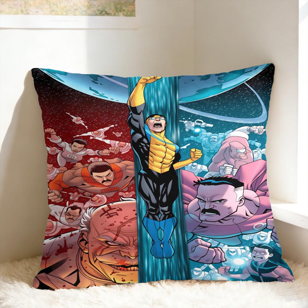 Comic I-Invincible Hero Pillowcases Novelty Pillow Case For Sofa Car Home Decor Print Pillow Cover