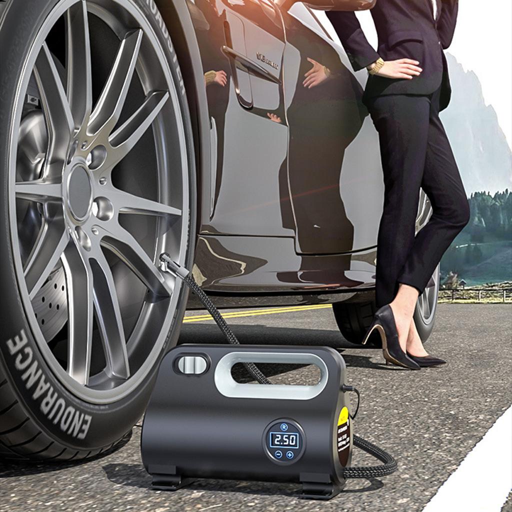 Tire Inflator Portable Air Compressor 150PSI Portable Air Pump, Accurate Pressure Digital Display Fast Inflation for Car