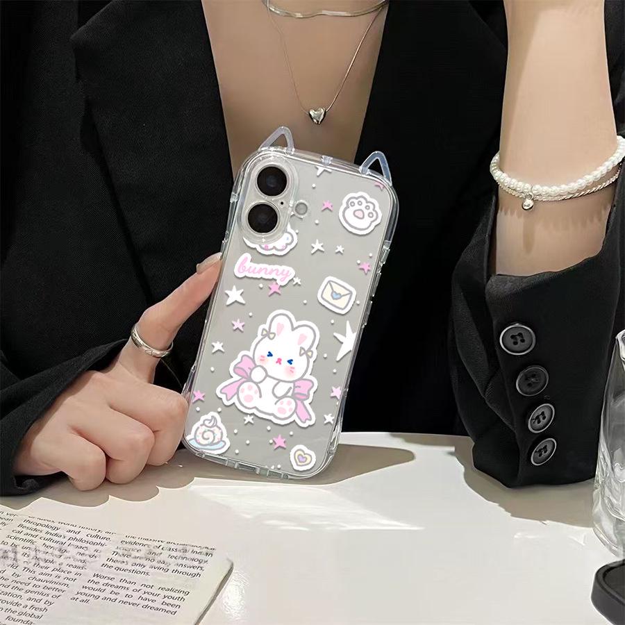 Sanrio Cat Ear Apple Phone Case - Compatible with New 16/17 Models
