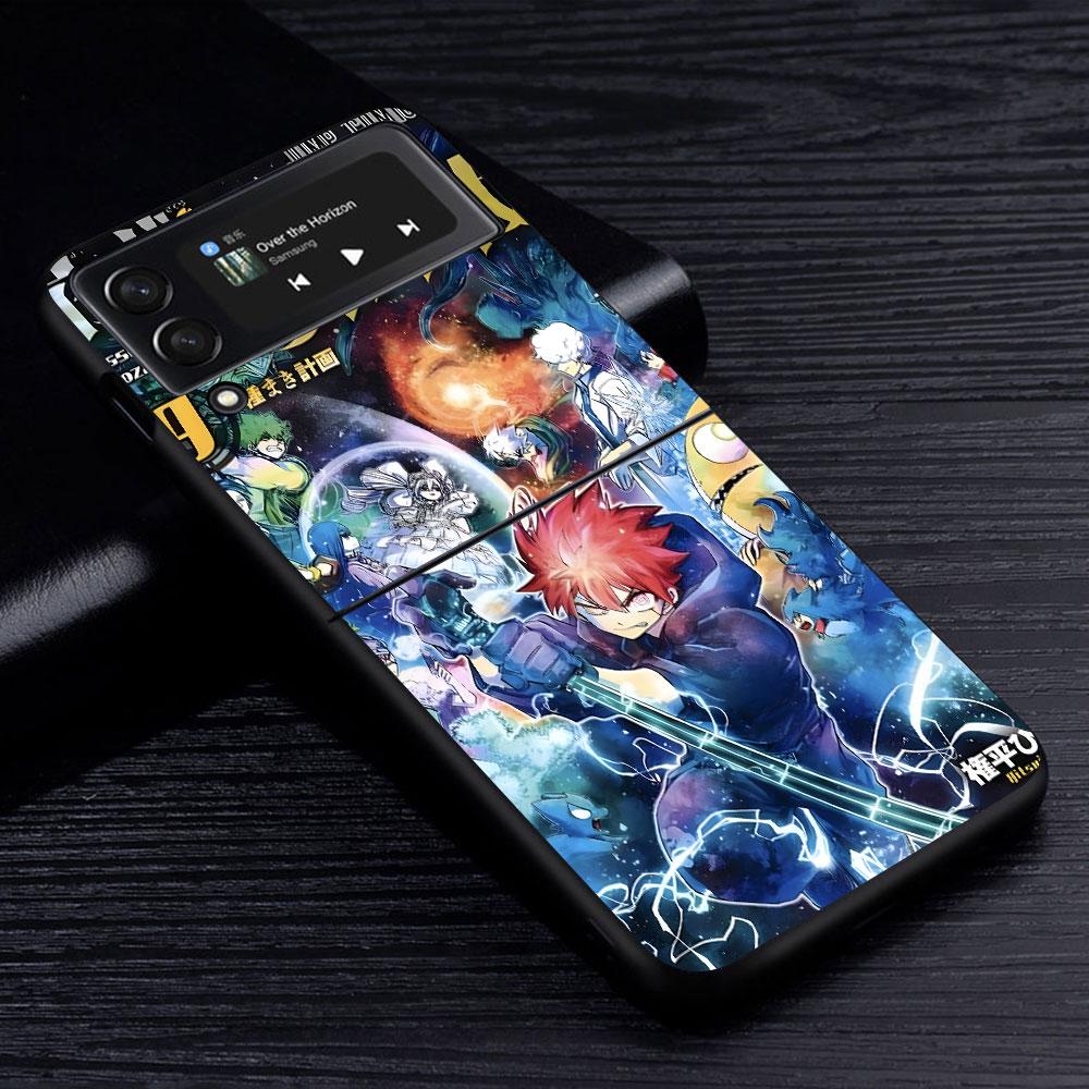 Mission Yozakura Family Case for Samsung Galaxy Z Flip4 Flip3 5G PC Hard Cell Phone Shell Z Flip 4 3 Black Zflip4 Zflip3 Cover