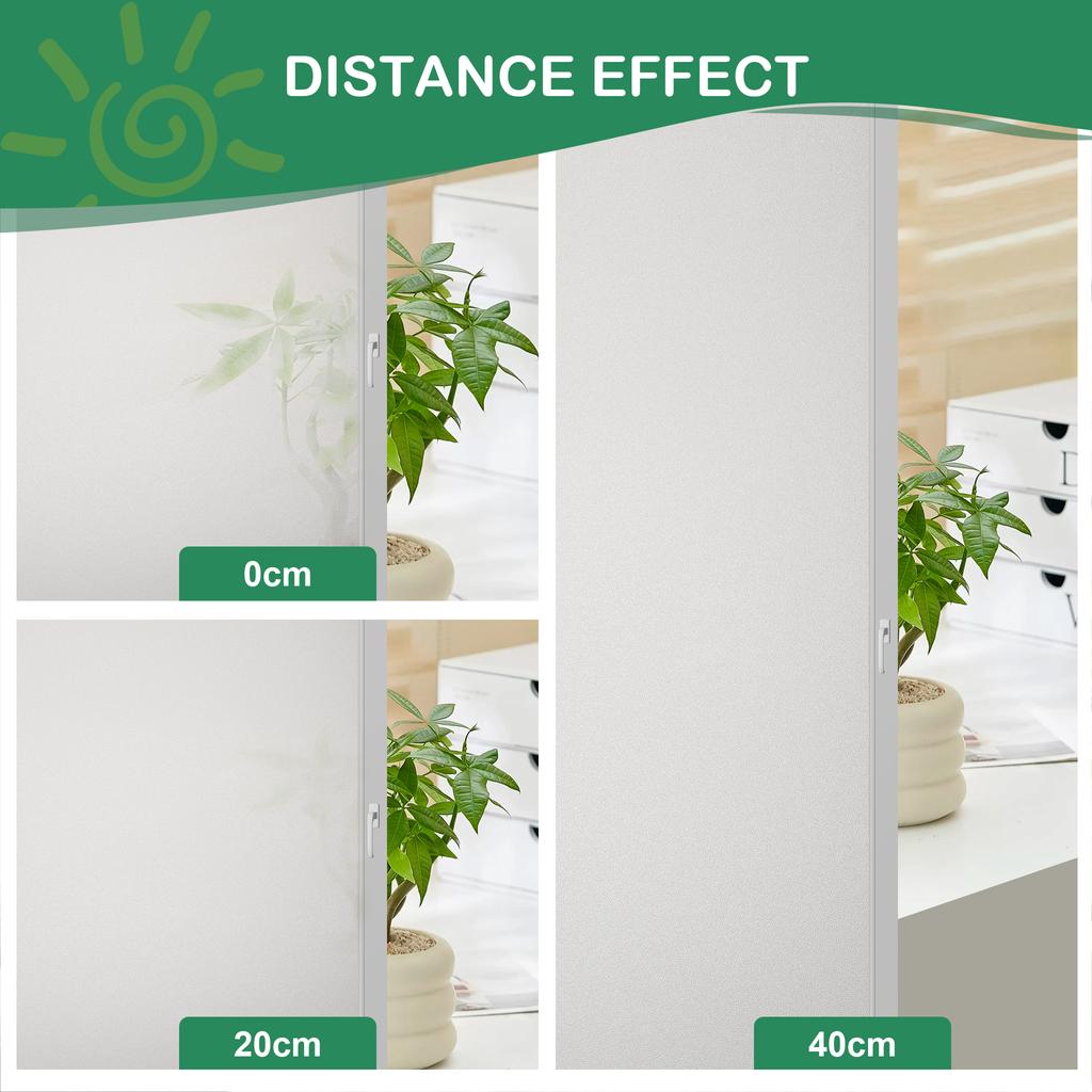 Matte Window Privacy Film Frosted Glass Heat Control UV Blocking Static Cling Opaque Self Adhesive Sticker for Home Office