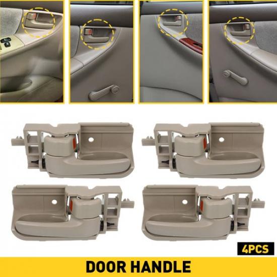 Interior Door Front+Rear Handle Left + ide Right For 2003-2008 Toyota Corolla