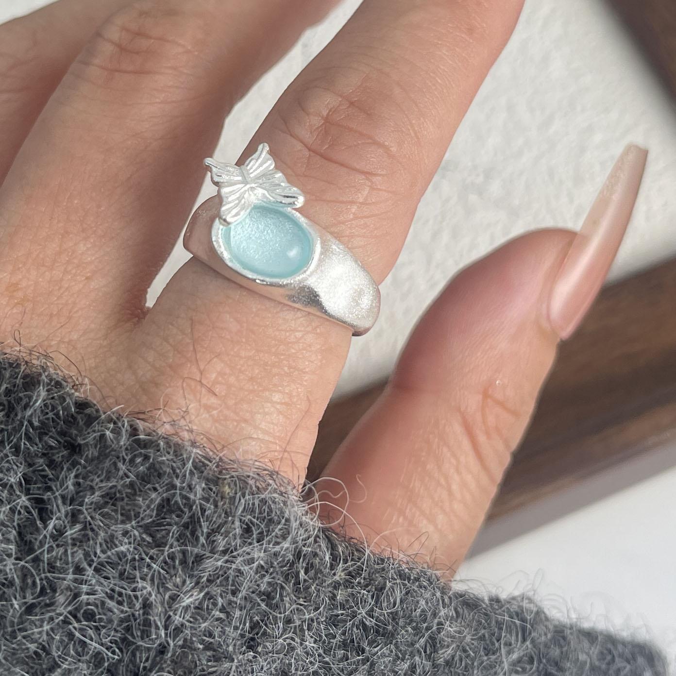 

925 Sterling Silver Rings For Women Geometric Fine Jewelry Finger Adjustable Simple Wide Flower Ring For Party Birthday Gift resizable