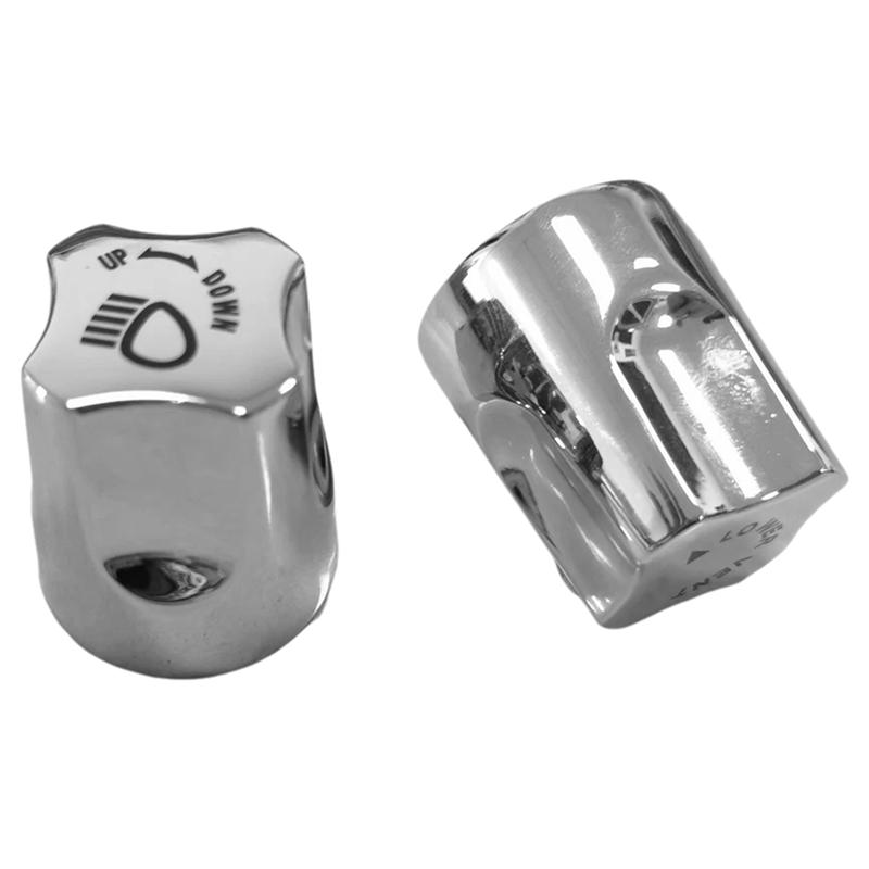 Ac29-For Honda Goldwing GL1500 1988-2000 Motorcycle Front Headlight Up/Down Adjustment Knob(2 Pieces) Chrome Design