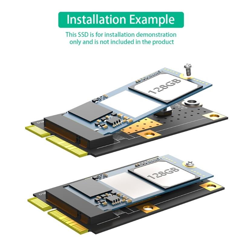 M.2 B Key To mSATA Adapter Card Risers M.2 mSATA SSDs To mSATA Male Converters Support 2230 2242 M.2 SSDs Adapter
