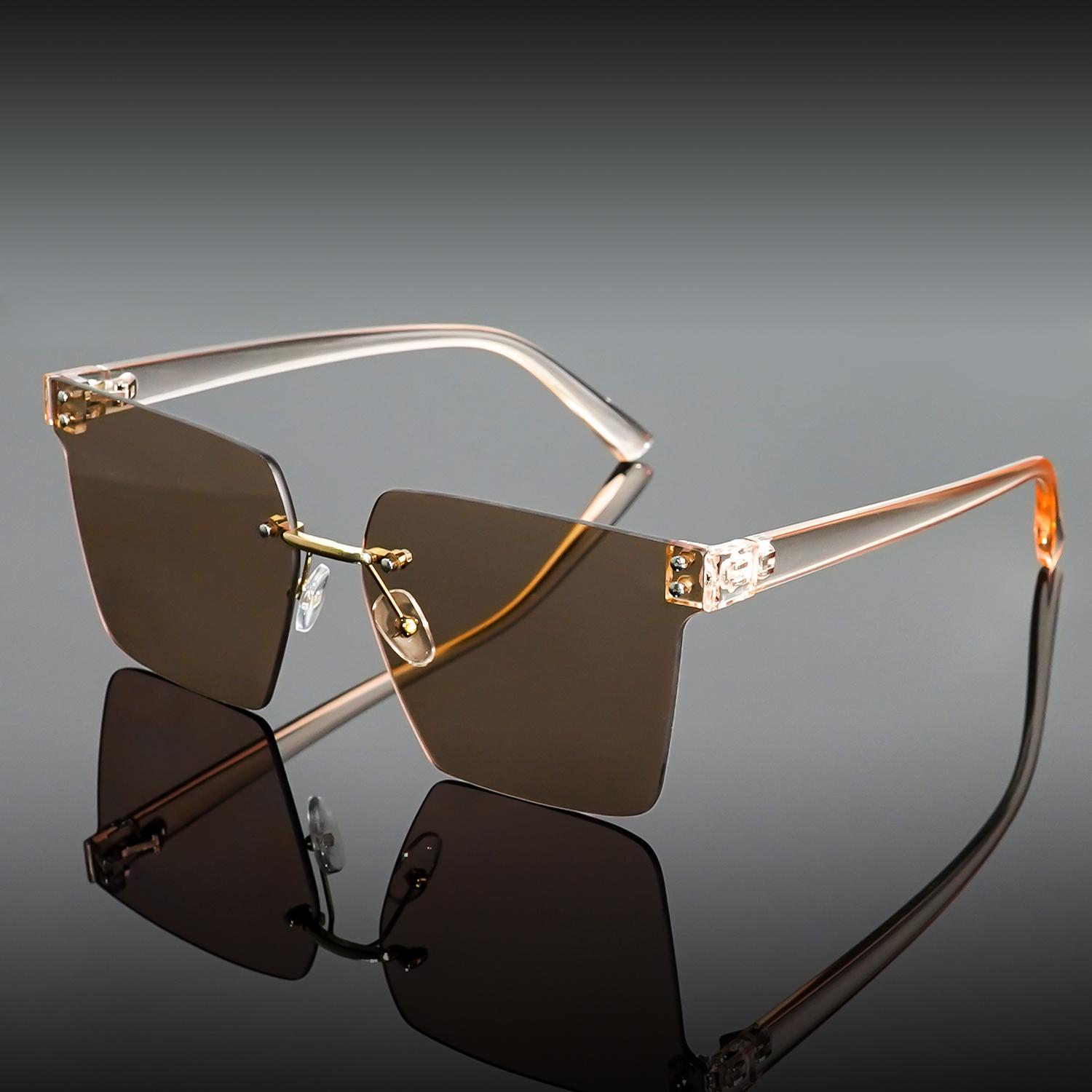 

Minimalist Fashion Trendy Frameless Sunglasses - Ultra-Lightweight Design - Ideal for Fashion Lovers Perfect for Or Daily Wear