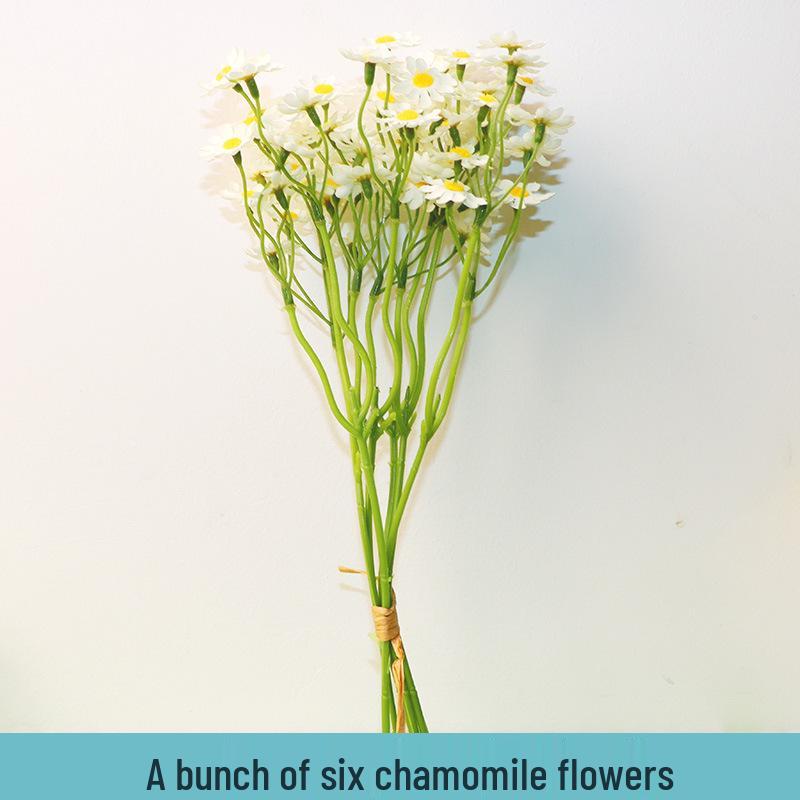Chamomile Daisy Artificial Flower Arrangement for Living Room and Dining Table Decor