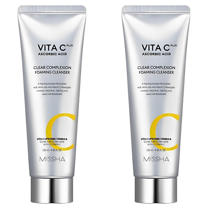Missha Vita C Plus Eraser Cleansing Foam, 120ml, 2 Pcs