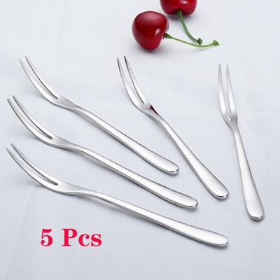 Fruitvork van roestvrij staal West Cutlery Kleine vork Twee tanden vork Dessert Cake