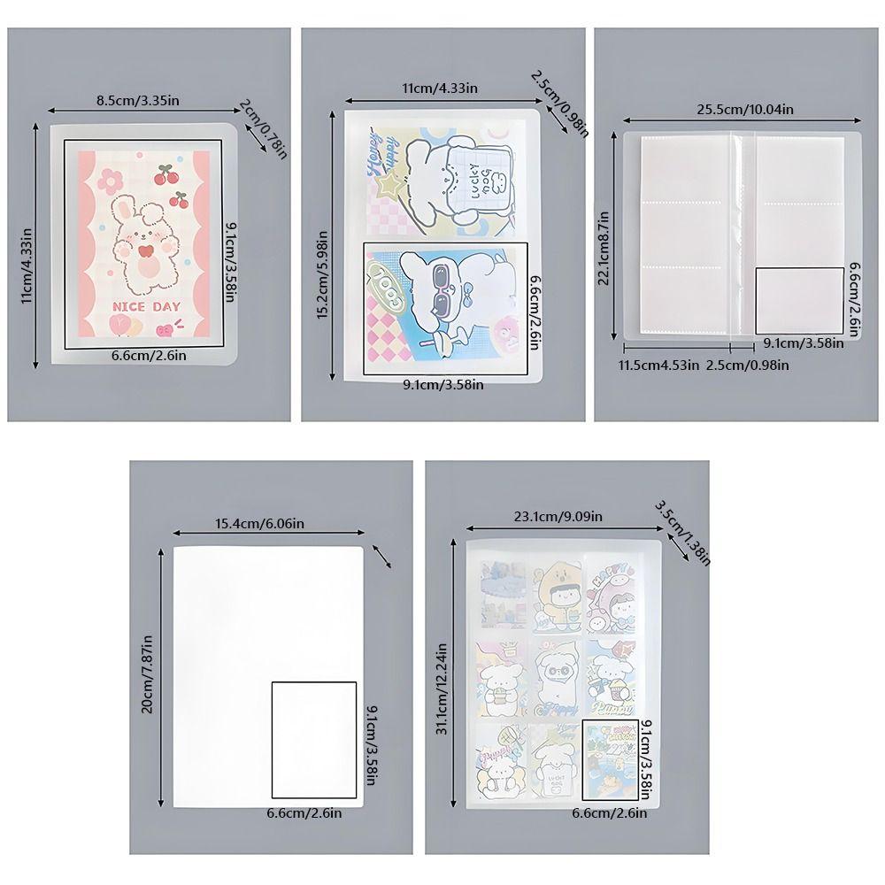 PVC Photocards Holder Transparent Bill Storage Booklet Simple Photo Album