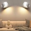 LED Indoor Wall Lamps with Mah Rechargeable Battery 360 Rotation Wall Light Adjustable Modern Nordic Fixtures Bedroom Decor