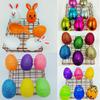 6Pcs Party Supplies Fillable Easter Eggs Egg Shape Happy Easter Openable Egg Candy Box