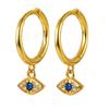 S925 Sterling Silver Zircon Demon Eye Ear Cuffs 