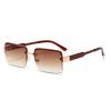 Korean Fashion Aviator Sunglasses For Men And Women Metal Small Square Frame Gradient Lens Shades Glasses Outdoor UV Resistance