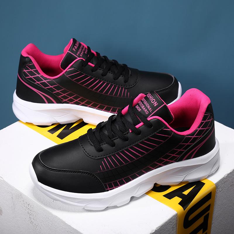 fashion 2024 New Style Breathable Comfortable Autumn Winter Leather Women's Shoes Light Running Shoes Sports Shoes Free Shipping