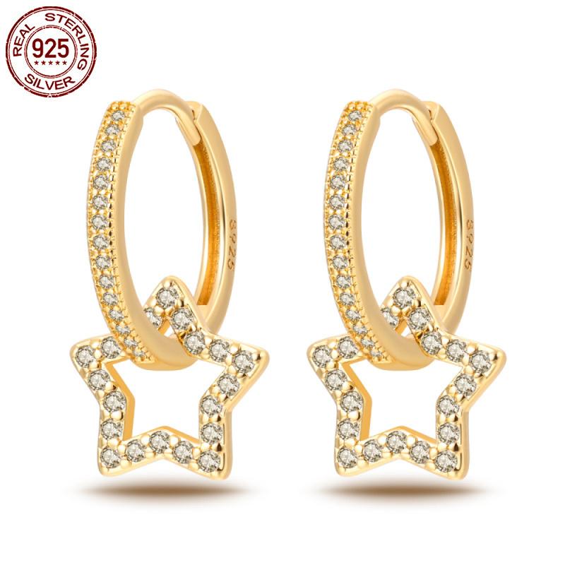 Women's Earrings Original S925 Silver Star Ladybug, Koi Earrings Suitable For Party Couple Gifts Fashion New Products