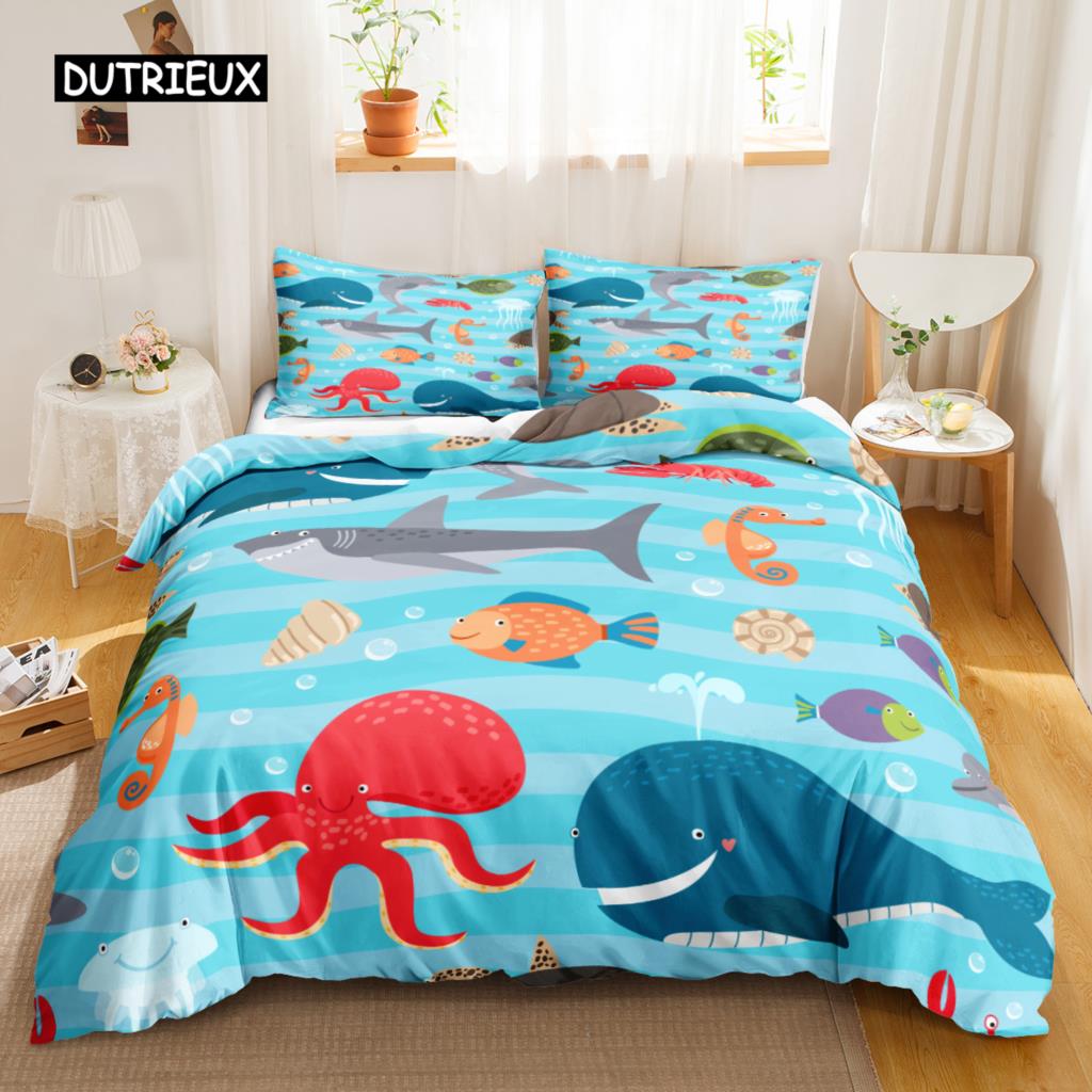 Cartoon Duvet Cover Set Car Theme for Kids Teens Twin Queen King Size Polyester Bedding