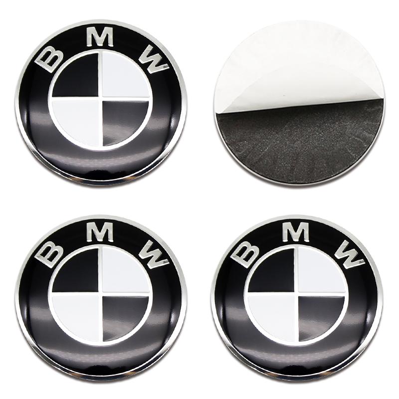 

4Pcs Classic Blue White Car Wheel Center Hub Cap Sticker Emblem Badge Decal For BMW E46 E90 F10 F30 G20 X3 X5 50th Anniversary 4Pcs 56mm чорний білий колір