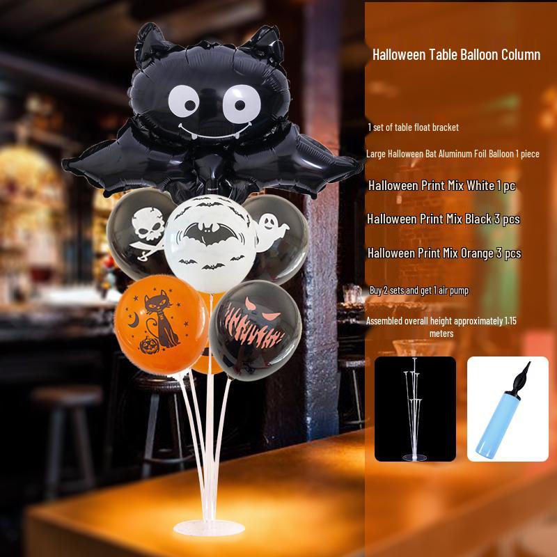 Halloween Pumpkin Atmosphere Balloons for Tables, Bars, Kindergartens, and Shopping Mall Displays